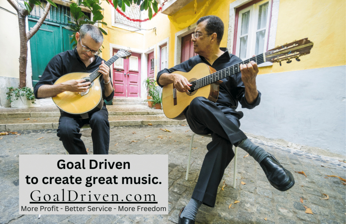 guitar players playing good vibes goal driven to create music